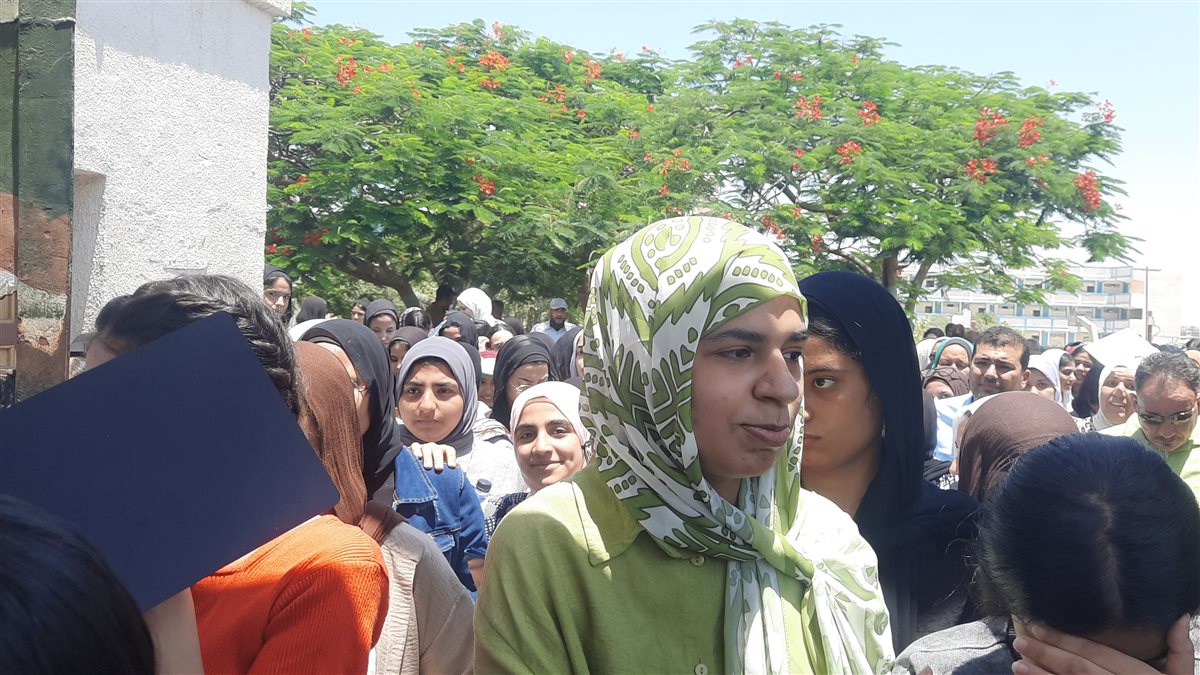 جانب من خروج الطلاب، فيتو