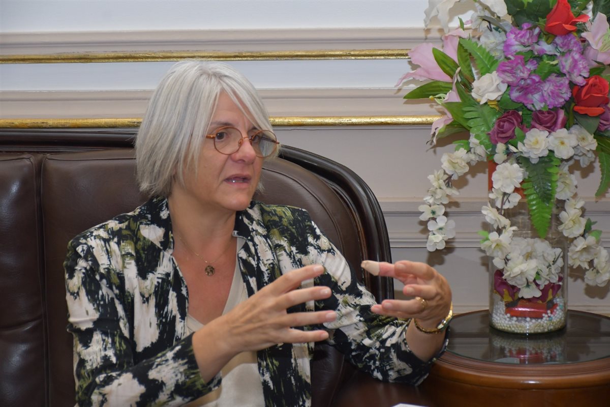 نائب رئيس جامعة القاهرة مع وفد الكليات الفرنسية