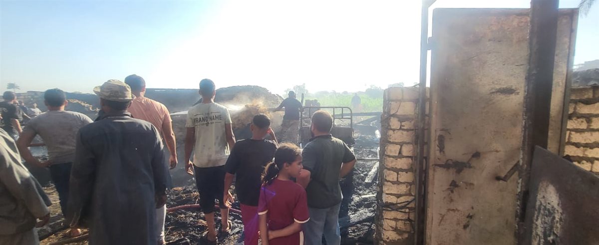 السيطرة علي حريق بمنزلين عشوائيين بالقليوبية،فيتو