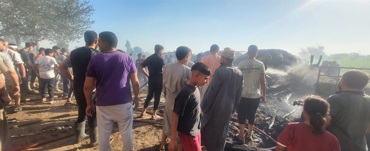 السيطرة علي حريق بمنزلين عشوائيين بالقليوبية،فيتو