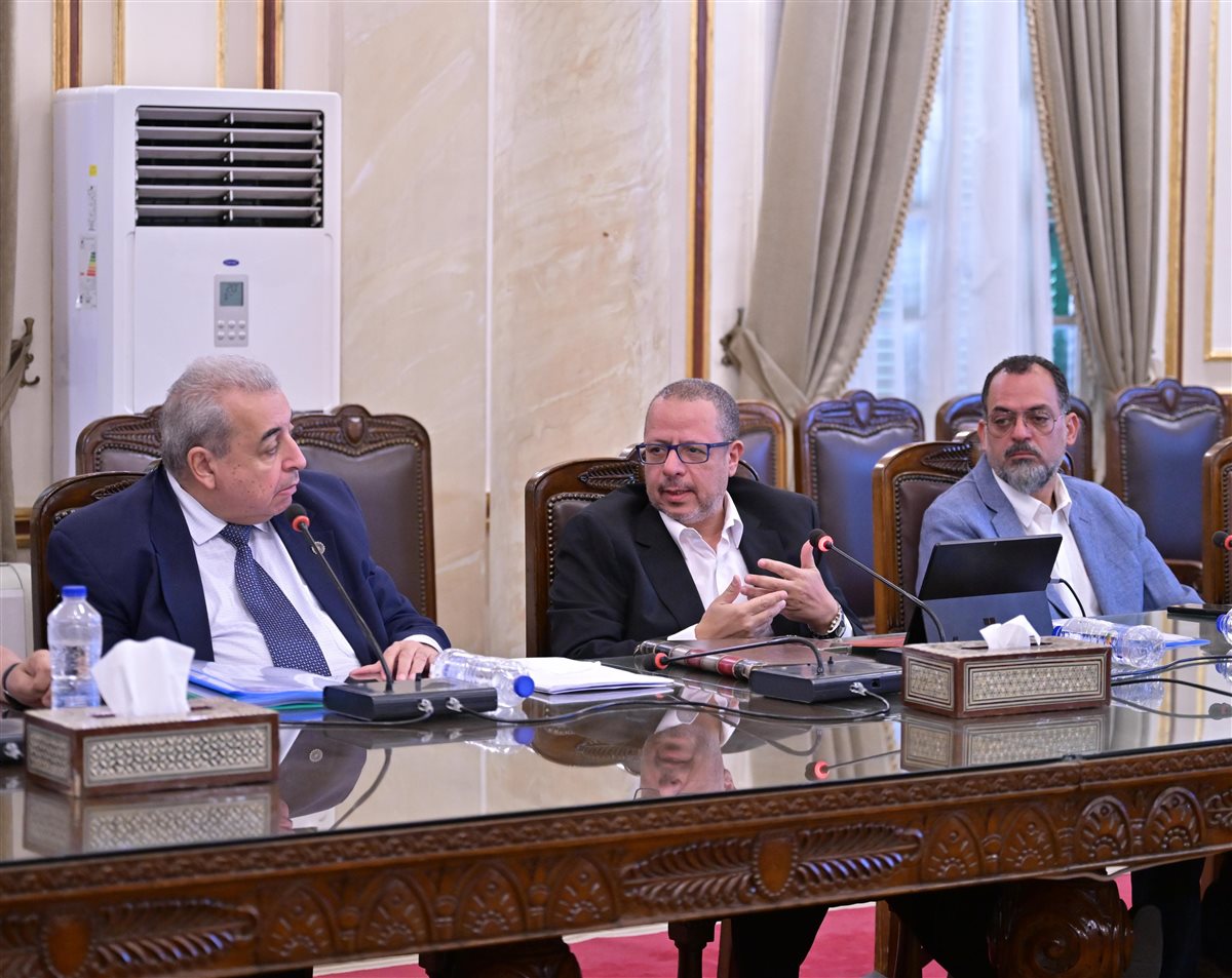 اجتماع لجنة المنشآت الجامعية بجامعة القاهرة 