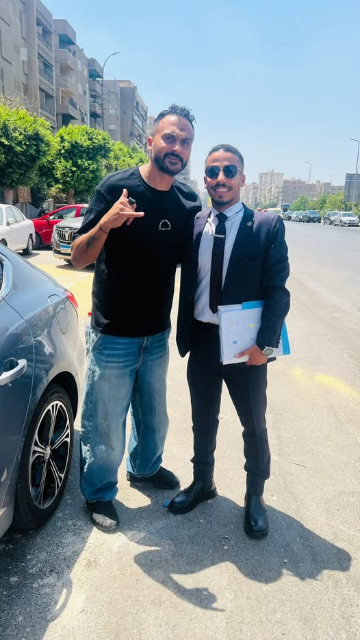 اللاعب ابراهيم سعيد عقب اخلاء سبيله