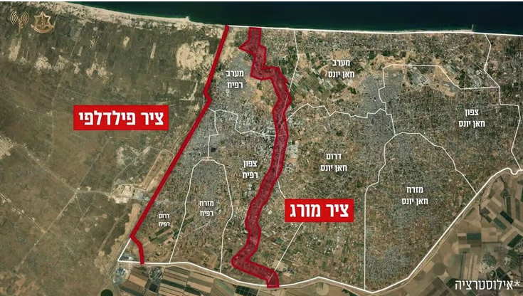 خريطة الانتشار في محور موراج قدمها الاحتلال في المفاوضات،فيتو