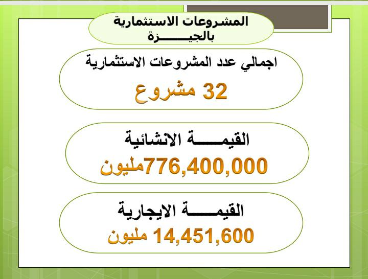 بتكلفة 776 مليون جنيه، الشباب والرياضة بالجيزة تعلن حصاد المشروعات الاستثمارية