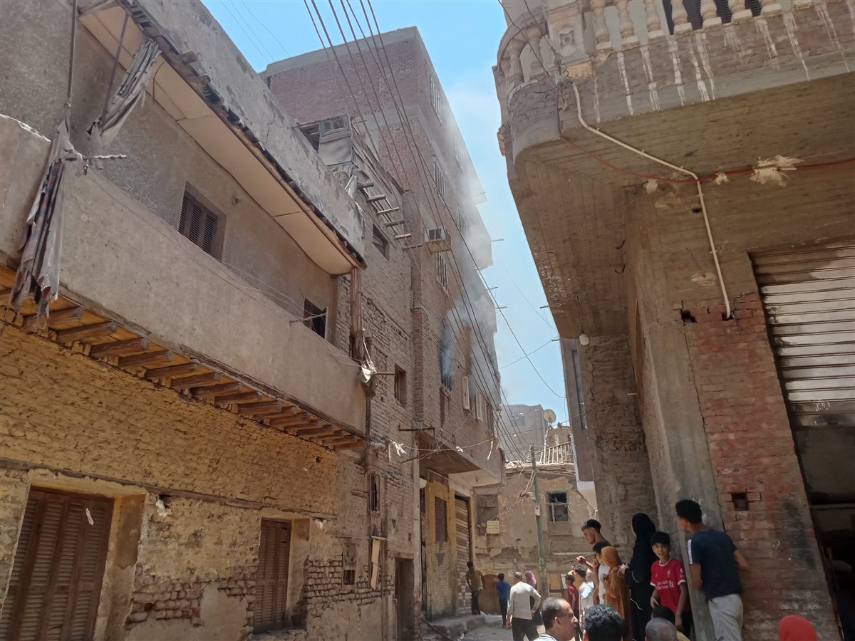 اندلاع حريق بشقة بقليوب القليوبية،فيتو 