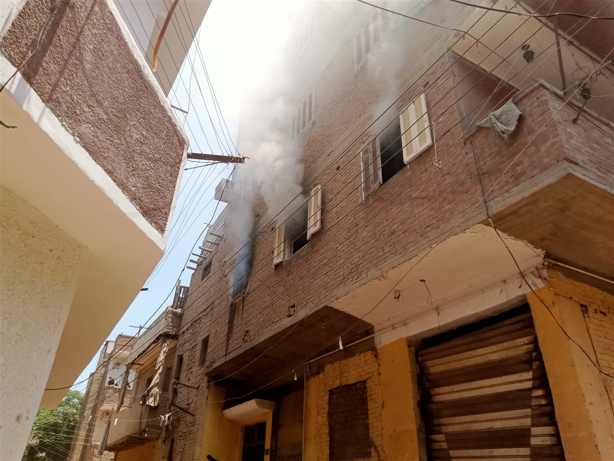 اندلاع حريق بشقة بقليوب القليوبية،فيتو 