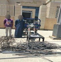 سرقة حديد التسليح بالتجمع