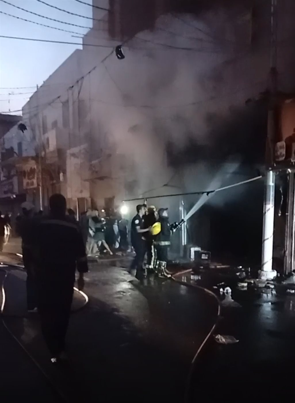 جانب من الحريق،فيتو