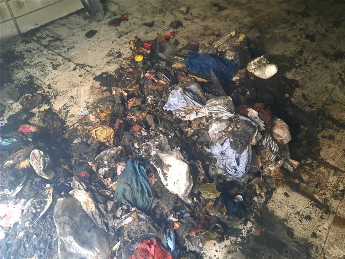 جانب من الحريق، فيتو