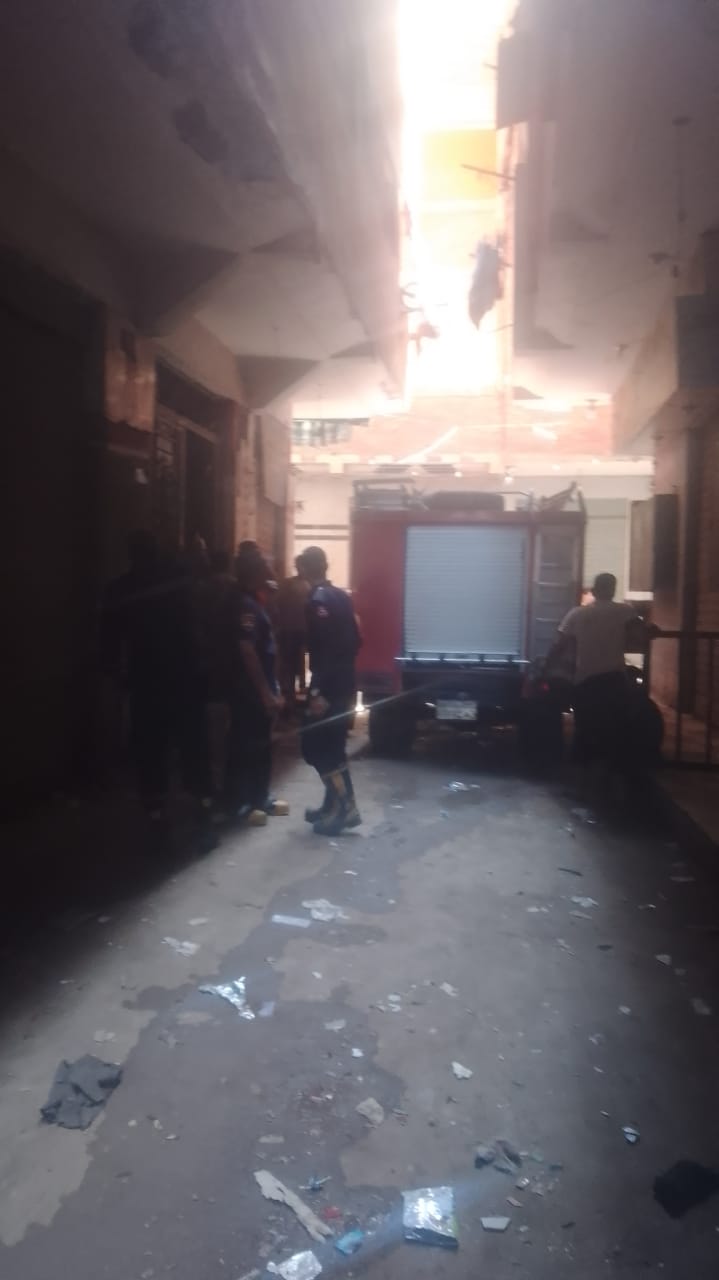 حريق بشقة سكنية بالقليوبية،فيتو