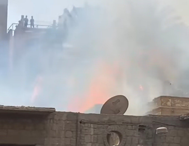 حريق فيلا بحلوان