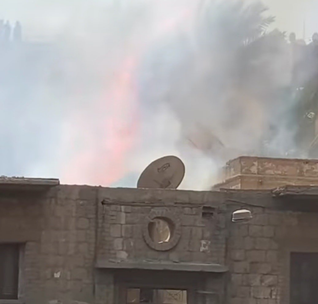 حريق فيلا بحلوان