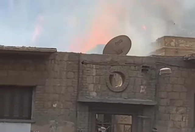 حريق فيلا بحلوان