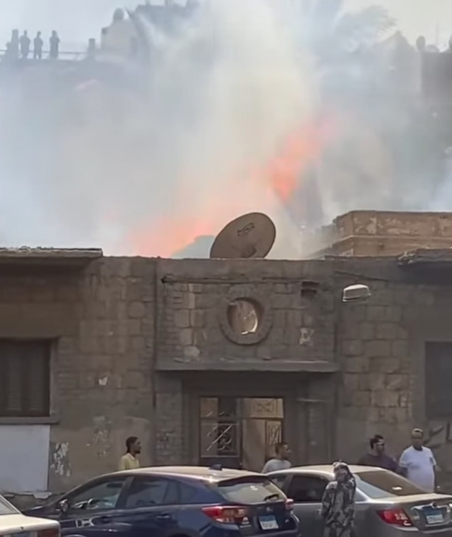 حريق فيلا بحلوان