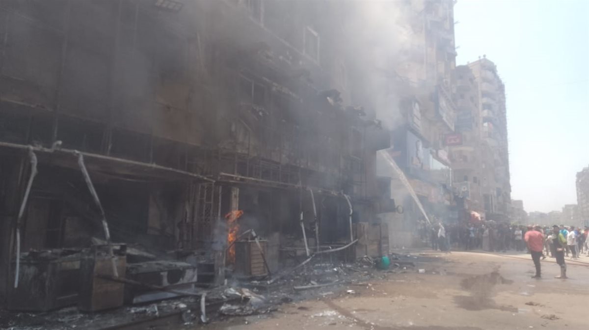 السيطرة علي حريق مطعم بالخصوص،فيتو 