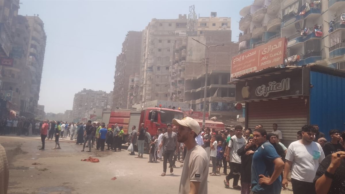 السيطرة علي حريق مطعم بالخصوص،فيتو 