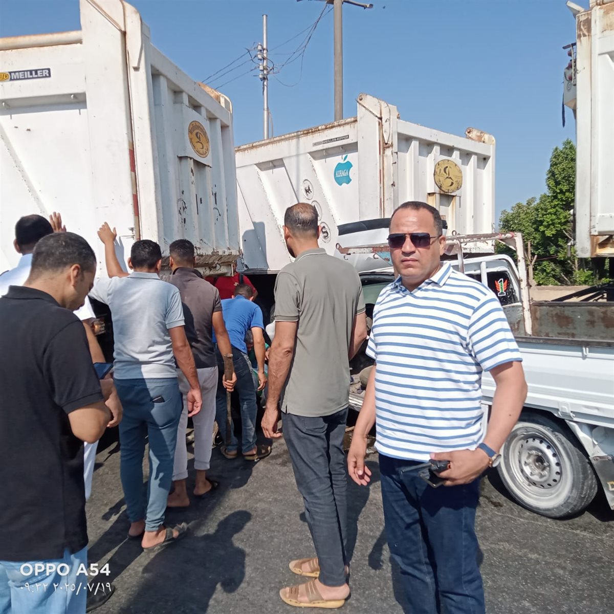 تصادم ربع نقل بمقطورة علي الزراعي بالقليوبية، فيتو&nbsp;