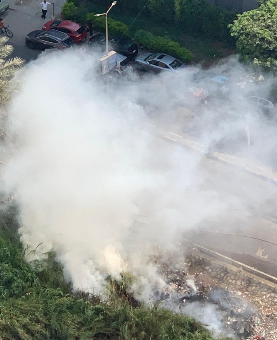 حريق بكورنيش المعادي