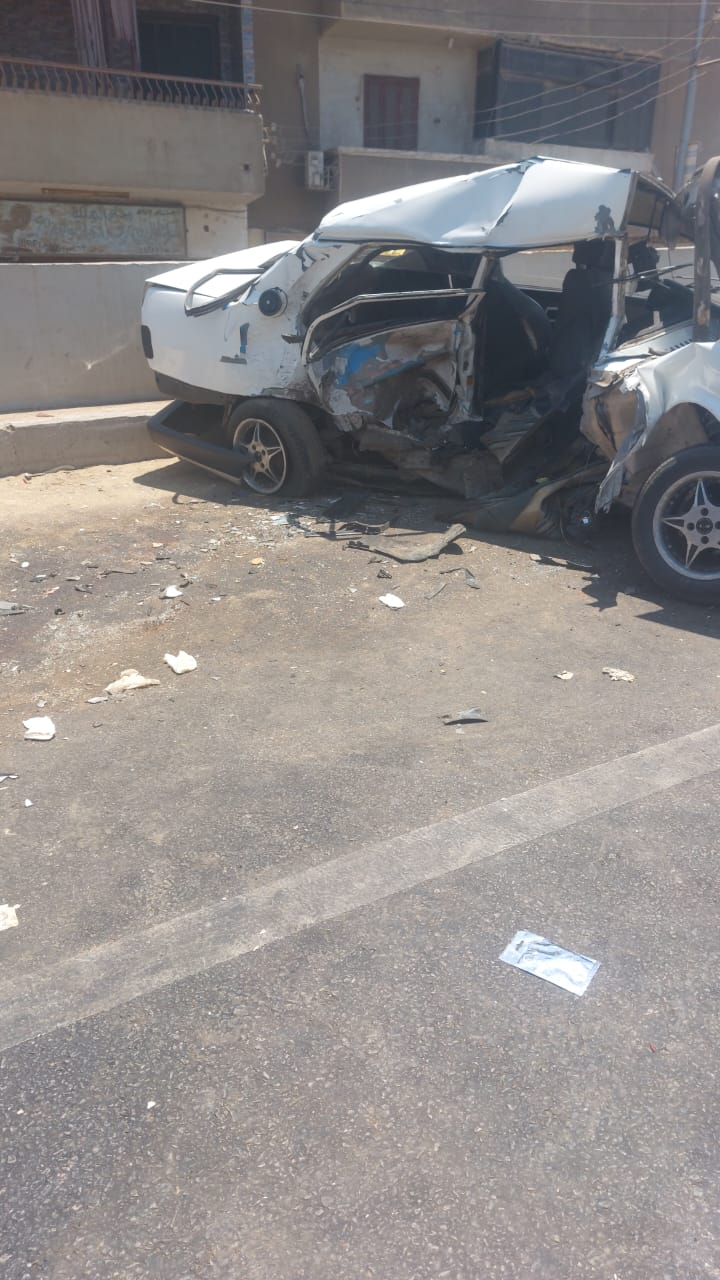 حادث تصادم علي الطريق الحر بالقليوبية،فيتو