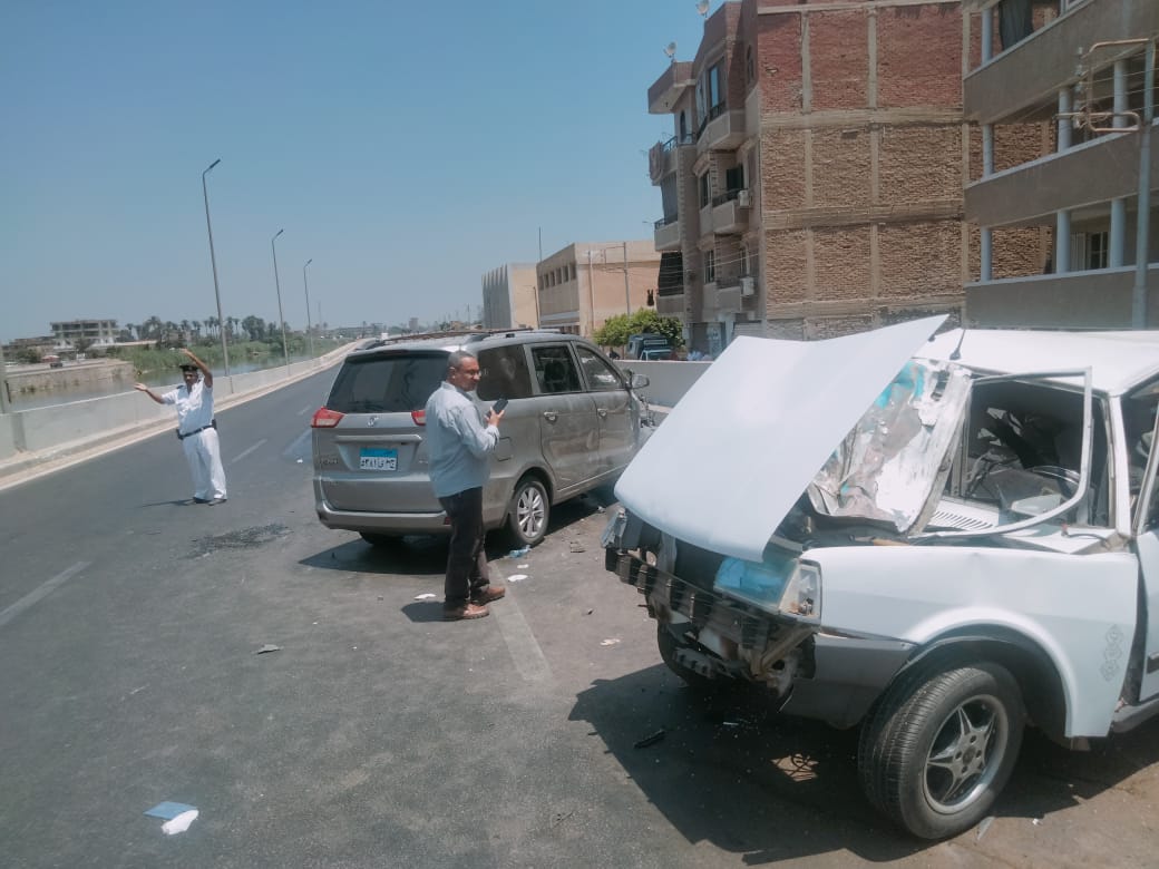 حادث تصادم علي الطريق الحر بالقليوبية،فيتو