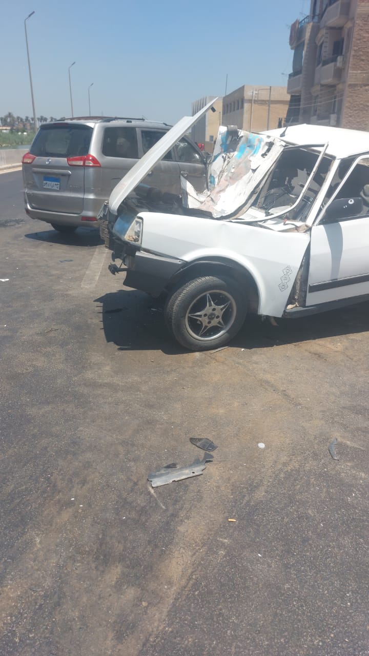 حادث تصادم علي الطريق الحر بالقليوبية،فيتو
