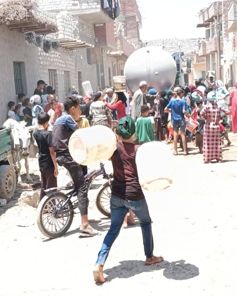 انقطاع المياه بقرية السعادنة ببني سويف