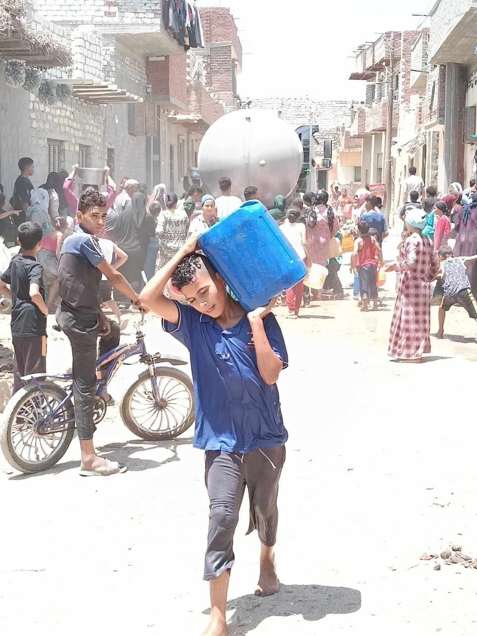 انقطاع المياه بقرية السعادنة ببني سويف