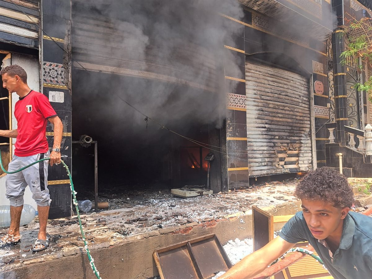 حريق مصنع فوم واطباق فل بقليوب القليوبية،فيتو 