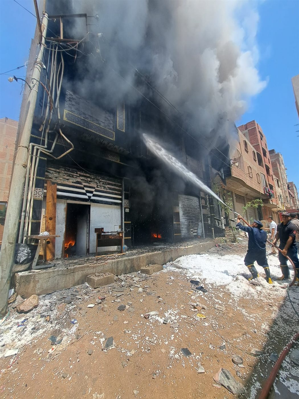 حريق مصنع فوم واطباق فل بقليوب القليوبية،فيتو 