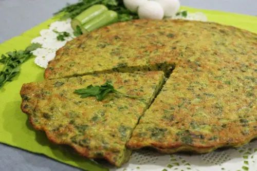 عجة الفول الأخضر