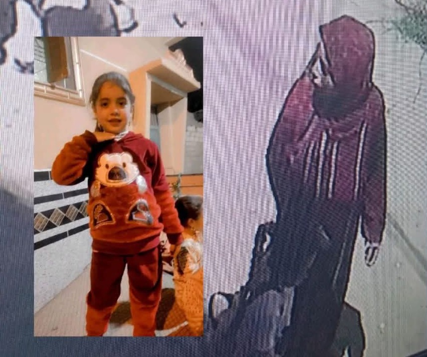 احدى كاميرات المراقة رصدت لحظة استدراج المتهمة للطفلة جومانا