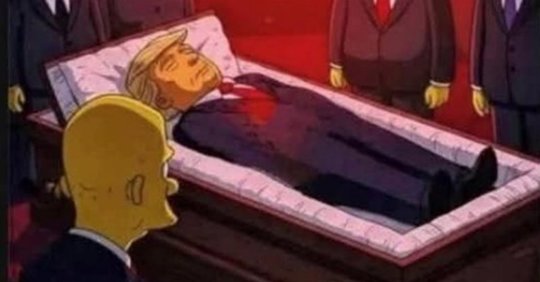 ترامب داخل نعشه من توقعات عائلة سمبسون، فيتو