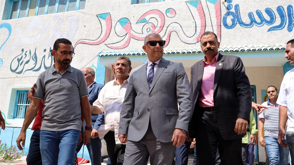 جانب من متابعة محافظ الإسماعيلية للجان، فيتو