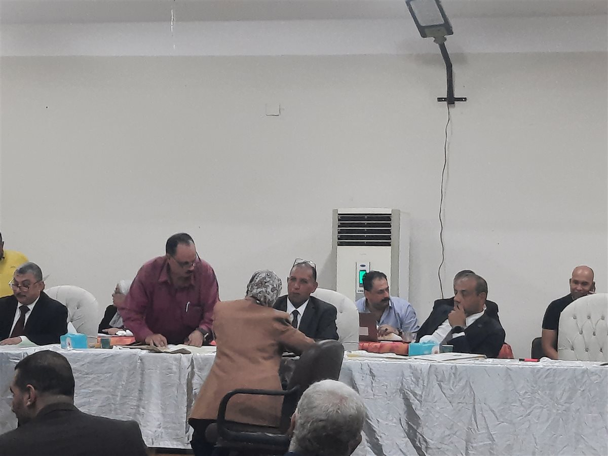 جانب من أعمال الفرز باللجنة، فيتو