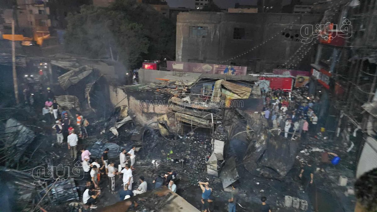  حريق محلات وباكيات شبرا الخيمة (4)