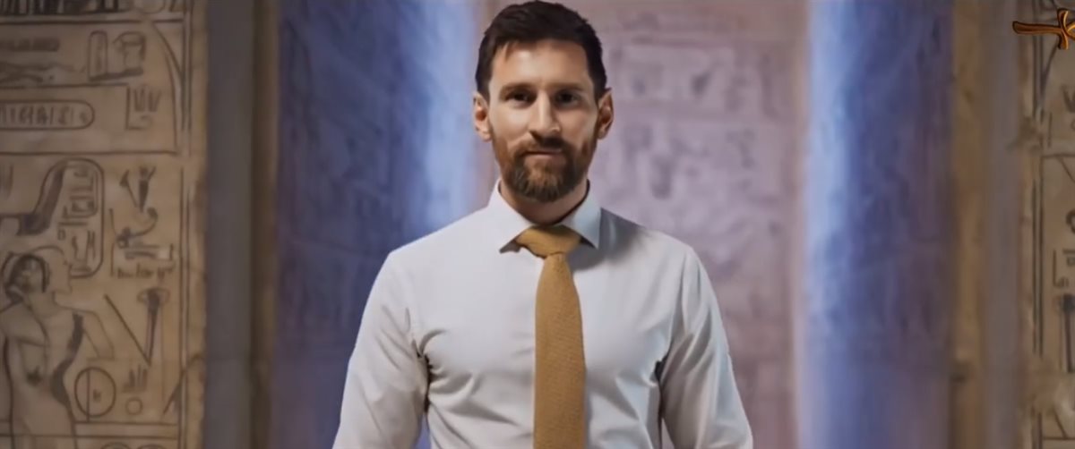 ميسي في الإعلان الترويجي للمتحف المصري الكبير، فيتو