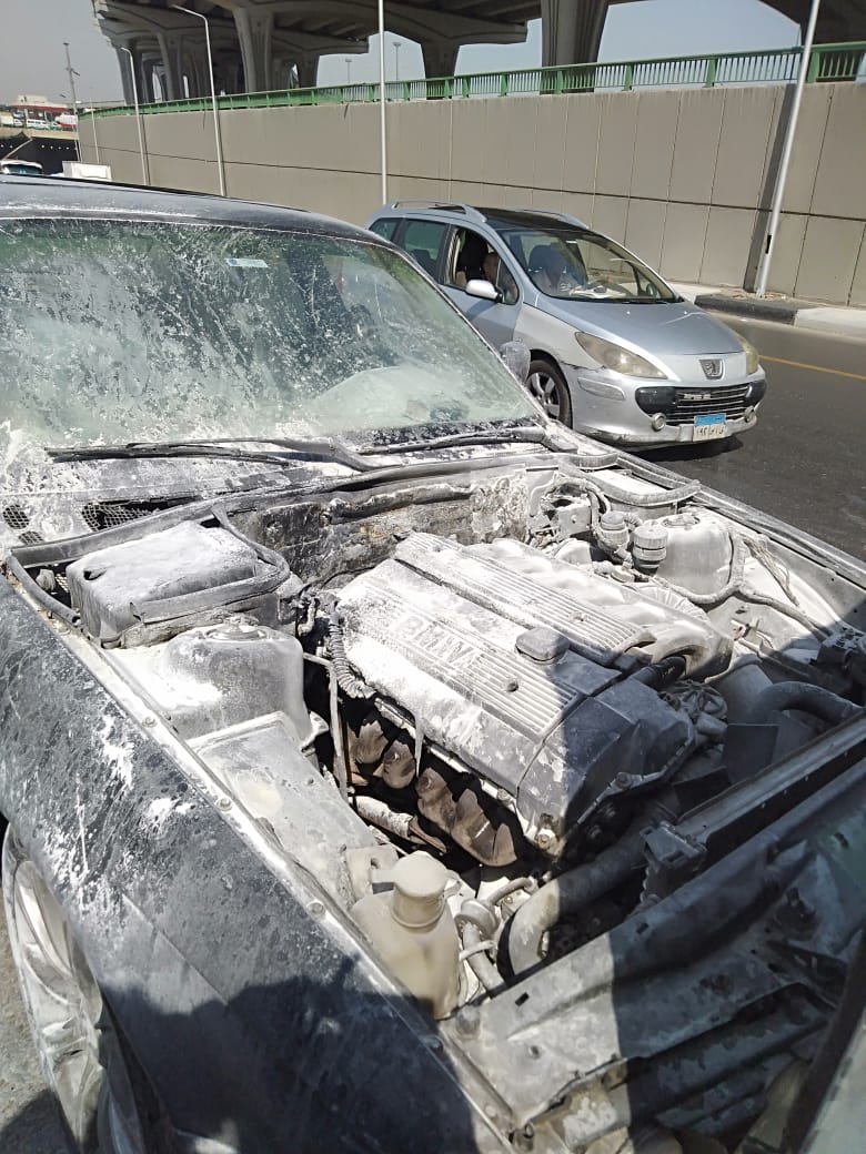 حريق سيارة ملاكي بنفق السلام