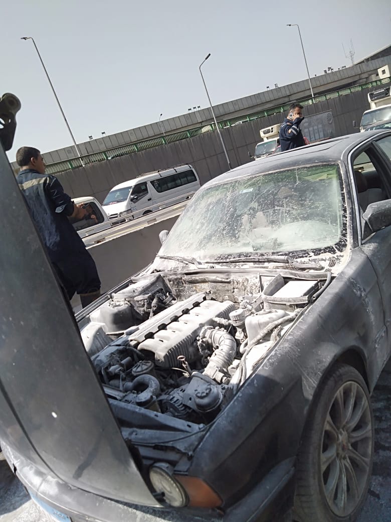 حريق سيارة ملاكي بنفق السلام