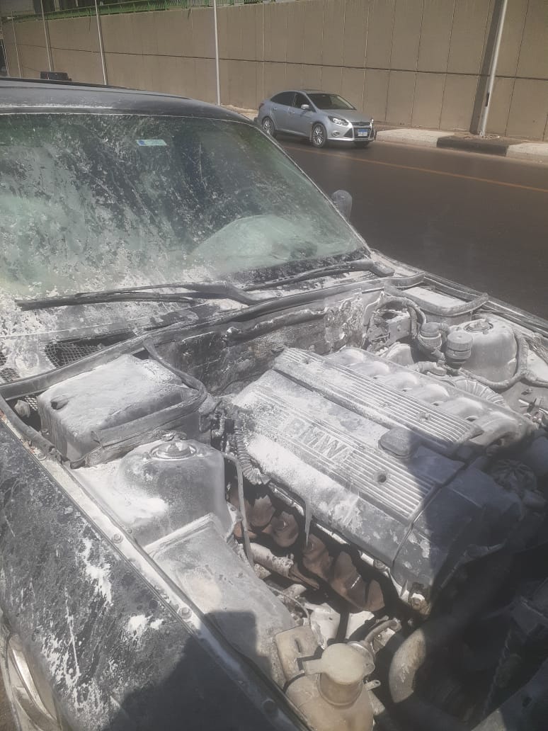 حريق سيارة ملاكي بنفق السلام