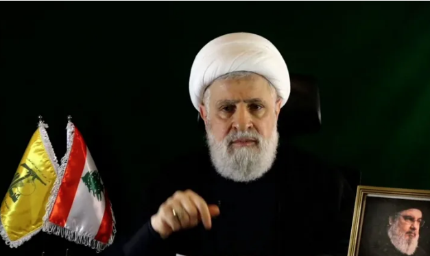 نعيم قاسم يهدد بحرب أهلية في لبنان، فيتو