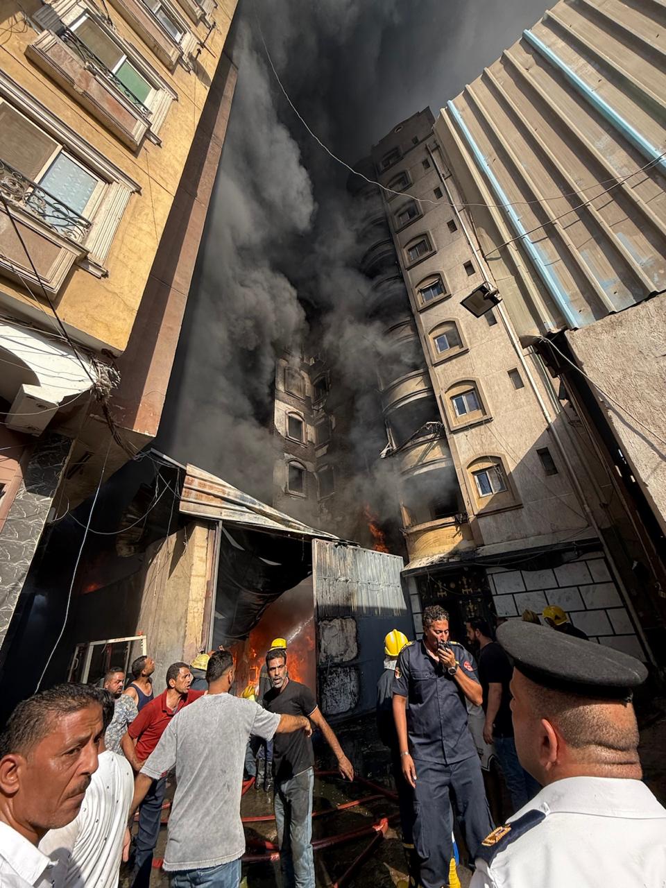 حريق مخزن ببولاق أبو العلا