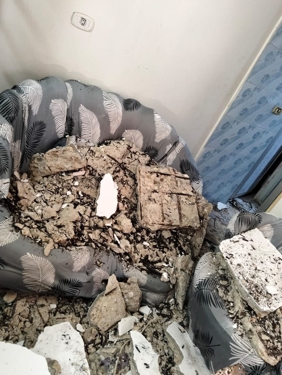 إنهيار سقف شقة بالمعادي