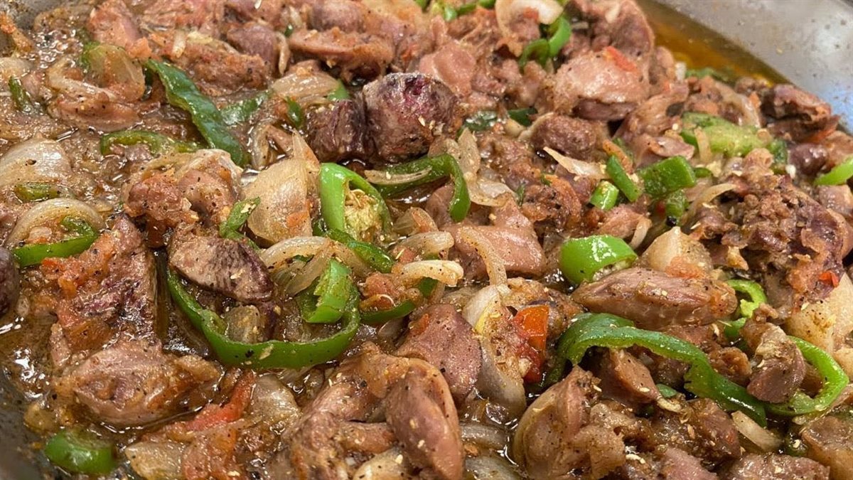 كبد الفراخ بالفلفل الحار