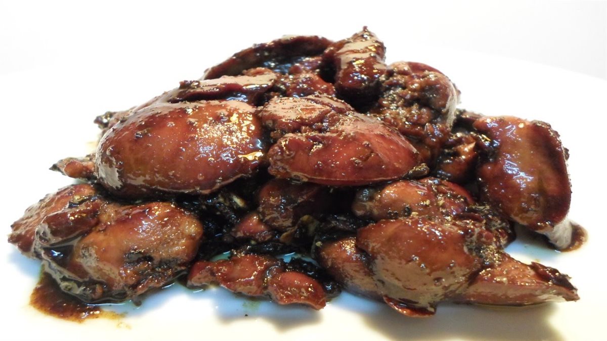 كبد الفراخ المشوية