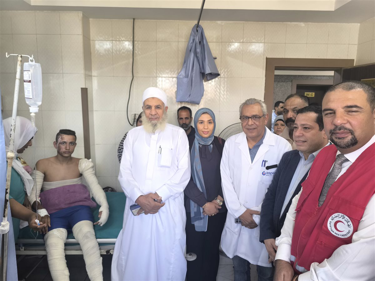 الهلال الاحمر يقدم الدعم لمصاب حريق بنها،فيتو