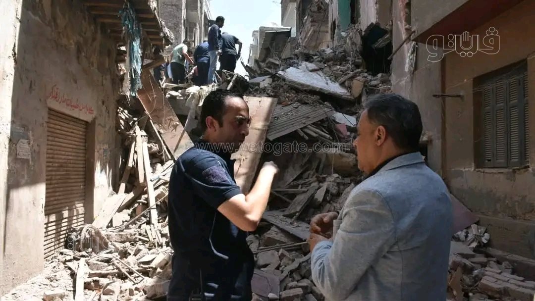 انهيار عقار سكني بالزقازيق،فيتو