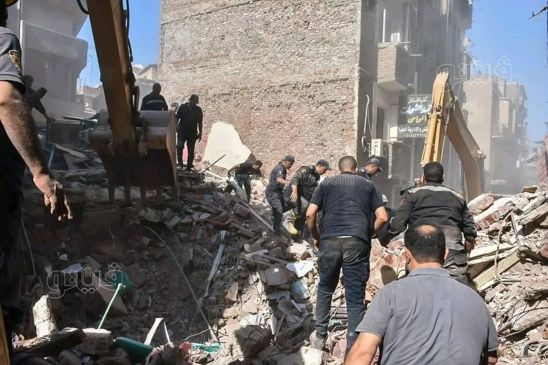 انهيار عقار سكني بالزقازيق،فيتو