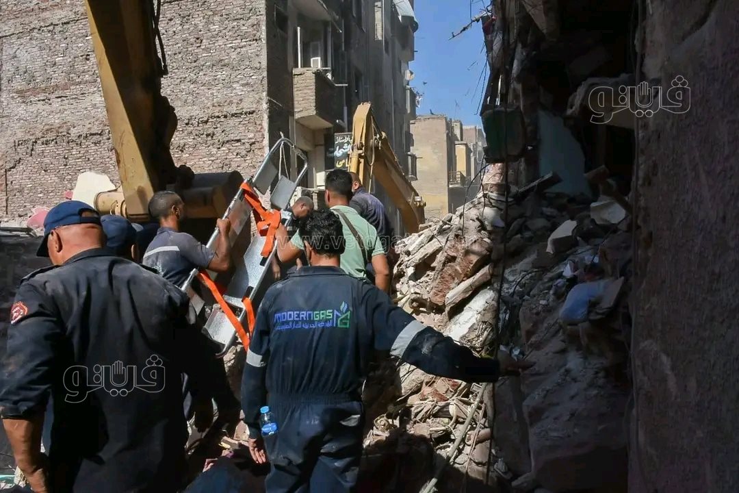 انهيار عقار سكني بالزقازيق،فيتو