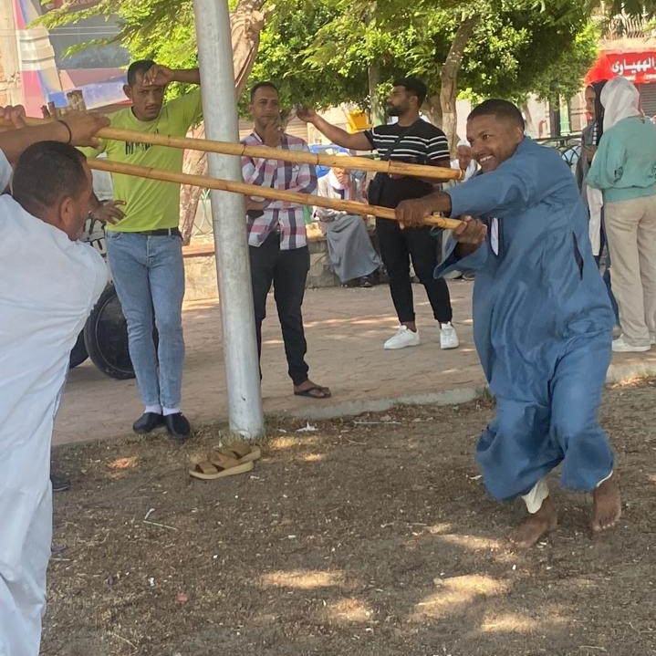 التحطيب علي كورنيش المنيا امام ساحة مسجد الفولي، فيتو 