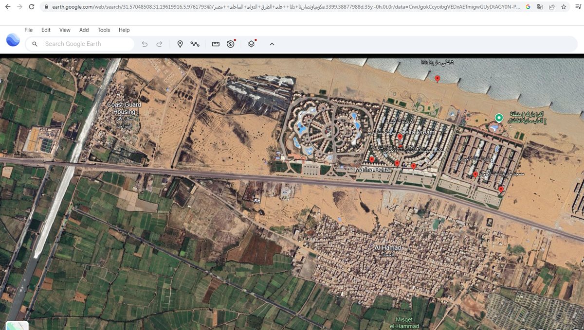 مشروع الكمبوند عبر جوجل إيرث، فيتو